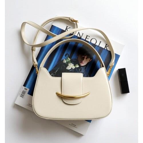 OUSSON 2021New Design Leather Tote Handbag Exquisite Female Retro Crossbody Bag One Shoulder Bag