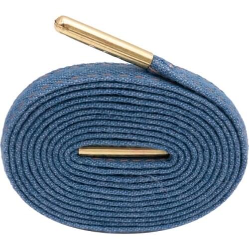 8mm Premium Flat Denim Shoelaces Metal Aglet Classic Laces Customize Your Kicks Blue Black Shoestrings For Sneakers