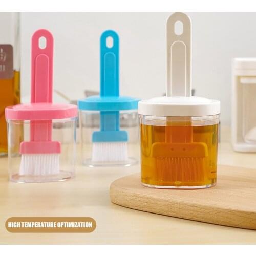 1PC Pancake Oil Brush Kitchen Food Soft Bristle Brush Barbecue Brush With Base Cooking Oil Brushes J#30