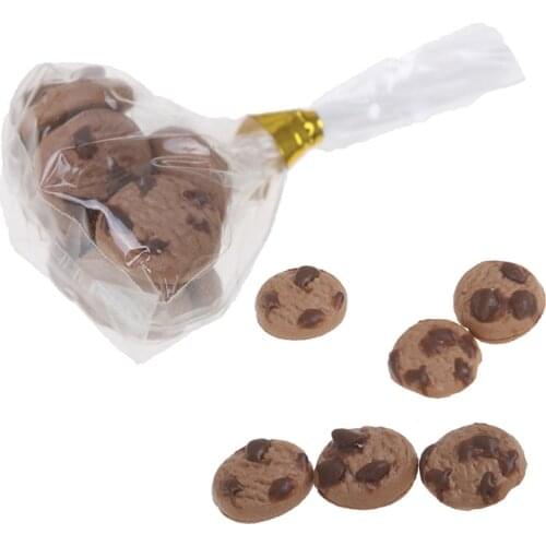 1 Pack Cute Dollhouse Miniature Doll Houses Chocolate Cookies Bakery Biscuit Mini Pretend Toys Kitchen Decor For Children Kids