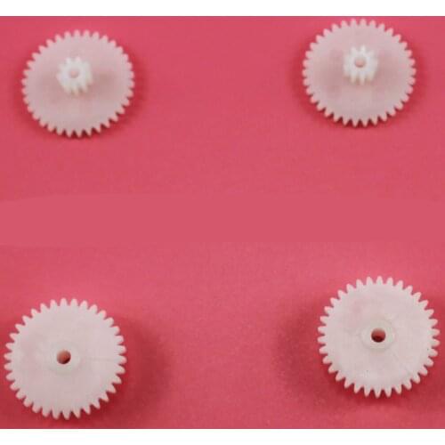 10/100pcs 34+9teeth Stack gear loose fit 2mmshaft plastic gear 0.5M/rc robot diy toy technology model parts yuanmbm 34092B