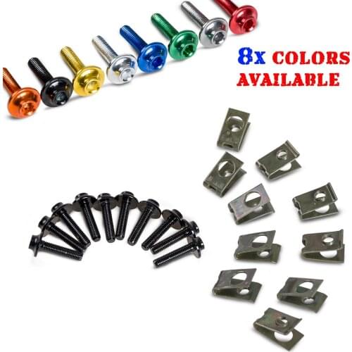 Motorcycle 10pcs Fairing Bolts Speed Nuts Spire Clip For KTM RC 390 125 125 SX 125 EXC YAMAHA YZF R1 R15 R25 R3 R6 R125 R15 R25