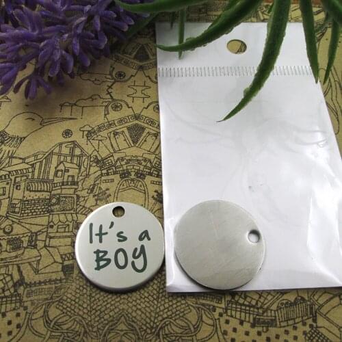 20pcs--"Its a BOY"stainless steel charms 5 styles for choosing DIY Charms for necklace bracelets