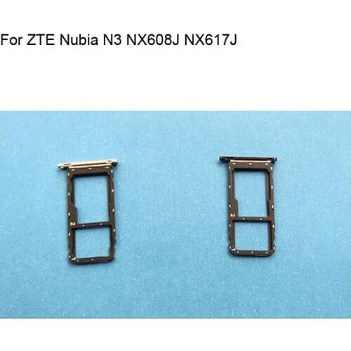 2PCS For ZTE Nubia N3 NX608J NX617J New Tested Sim Card Holder Tray Card Slot Sim Card Holder Replacement For ZTE Nubia N 3