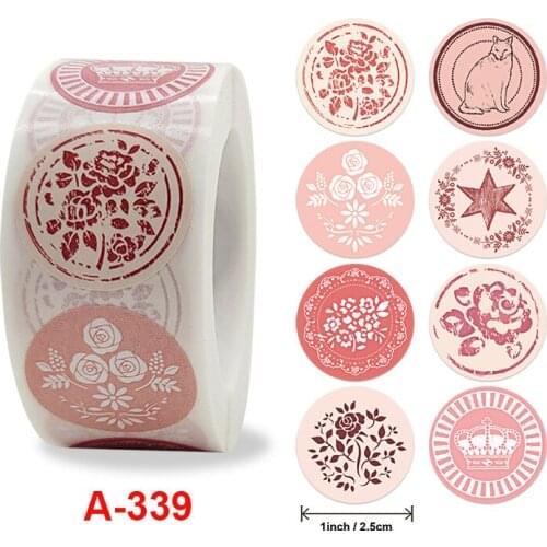 500pcs 1inch Rose Thank You Sticker Lemon Drinking Seal Labels Handmade Scrapbooking Decoration