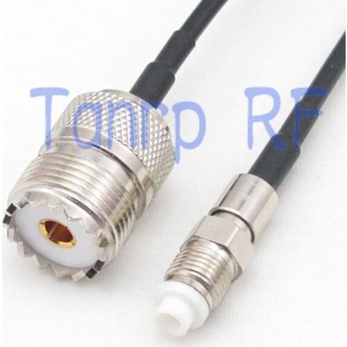 6in UHF female jack to FME female jack RF connector adapter 15CM Pigtail coaxial jumper cable RG174 extension cord