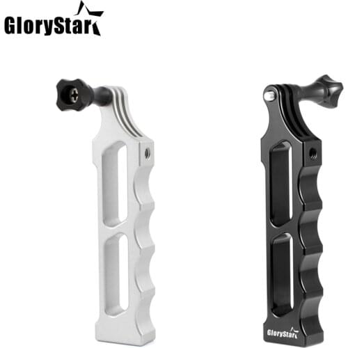 Aluminium Tactical Grip Handheld Monopod + Metal Screw Pole Tripod Mount for Gopro Hero OSMO MAX SJcam/Gitup/Xiaomi yi Camera