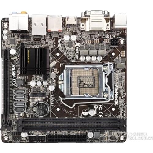 Used,Asrock B85M-ITX Motherboard Mini-ITX 16G DDR3 HDMI VGA DVI