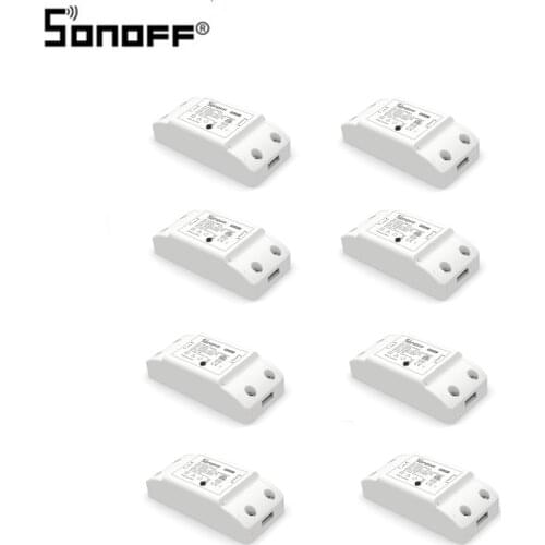 10Pcs Sonoff Basic R2 Wifi DIY Smart Wireless Remote Control Switch Smart Home Light Module Work With Alexa Google Home EWeLink