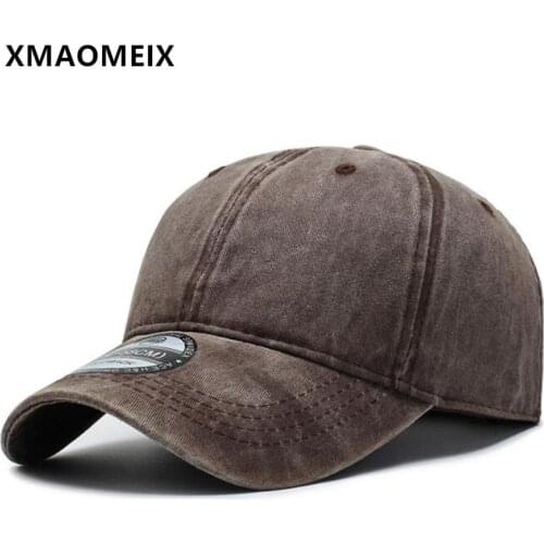 XMAOMEIX Men Women Washed Cotton Baseball Caps New Spring Summer Couple Sports Cap Snapback Hat Adjustable Size Brand Black Cap