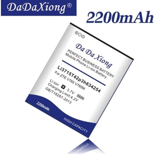 Da Da Xiong Original 2200mAh Li3715T42p3h634254 Battery for ZTE V765 V765M cell phone battery
