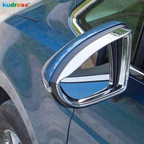 For Volkswagen For VW Touran 2016 2017 2018 2019 ABS Chrome Car Rearview Mirror Rain Shield Sun Visor Shade Cover Trim Sticker