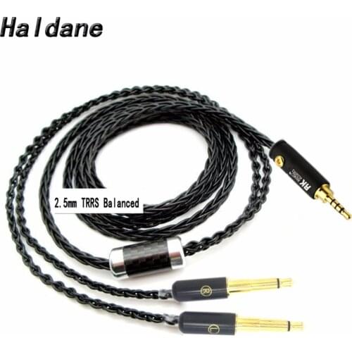 Haldane 8 Cores 2.5/4.4mm Balanced Upgrade Cable for Meze 99 Classics T1P T5P t1 d8000 MDR-Z7 D600 D7100 Headphone Handmade