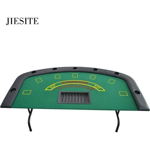 JIESITE Gambling Table Casino Foldable Table Texas Hold'em Poker Indoor Board Game Black Jack Chip Accessory Factory Price