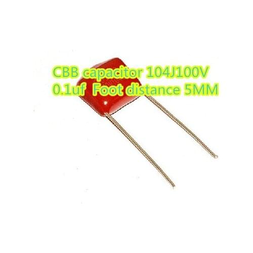 CBB capacitor 104J100V 0.1uf Foot distance 5MM (50PCS/lot)