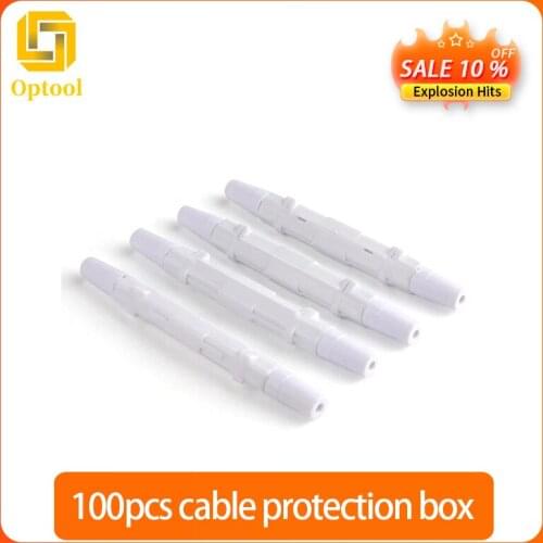 Free shipping 100pcs Drop cable protection box Optical fiber Protection box small round tube heat shrink tubing