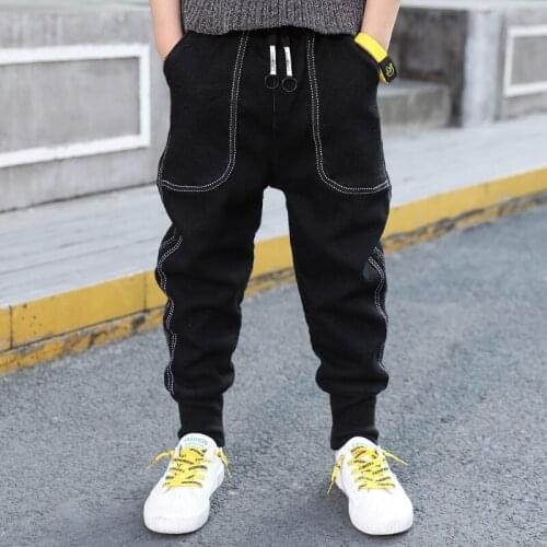 Cowboy Jeans For Baby boys Jeans Pocket Boys pencil pants fashion Clothes 3-12 Years Kids Casual Long pants Childrens Trousers