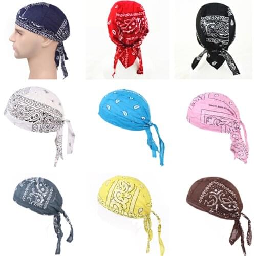 Cool Fitted Biker Bandanna Head Wrap Tie Down Scarf Pirate Du Rag Doo Skull Cap