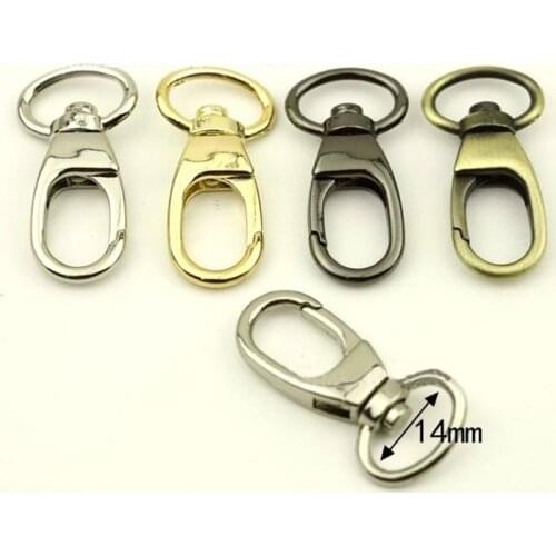 Metal Swivel Trigger Snap Hook Spring Gate Clasps Clips Leather Belt Pet Leash Bag Strap Webbing Keychain Hooks