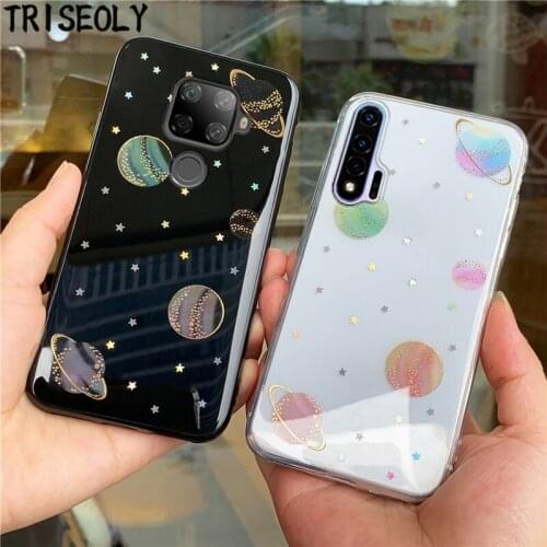 For Huawei Nova 6 SE Nova 5 5i Pro Nova 7i 3E 4E 2S 5T Clear Cover For Huawei P40 Lite E P20 P30 Pro Simple Planet Soft TPU Case
