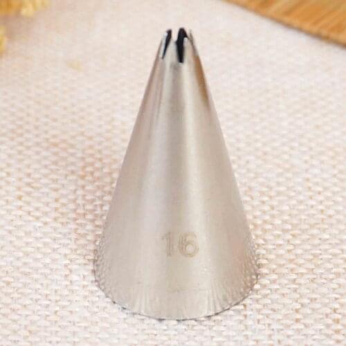 #16 Small Size Open Star Icing Nozzle Stainless Steel Piping Tip Cake Decorating Tips Royal Icing Pastry Tip Tools Bakeware