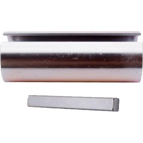 Stainless Steel 1 inch to 1-1/8 inch Gas Engine Pulley Crank Shaft Sleeve Adapter Pulley Bore Reducer Bushing Sheave & Key