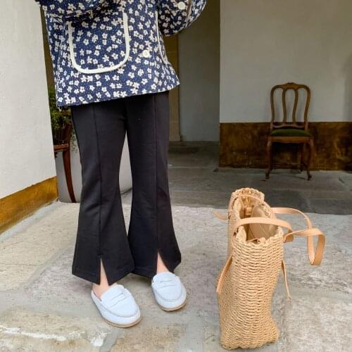 2021 Autumn New Arrival Girls Fashion Flare Pants Kids Korean Design Trousers Kids Clothes