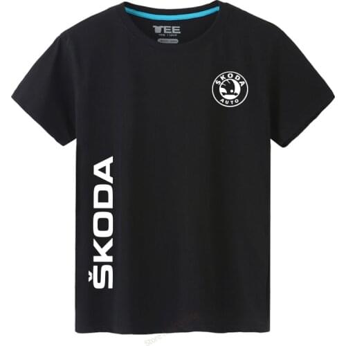 New design Summer clothes Skoda auto T-shirt Tees Tops Men regular solid colour T shirt 2019 tops
