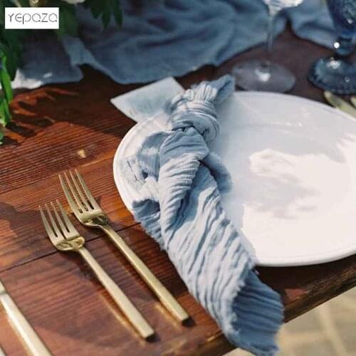 Samples for Gauze napkins Wedding cheesecloth dinner napkins wedding table decoration