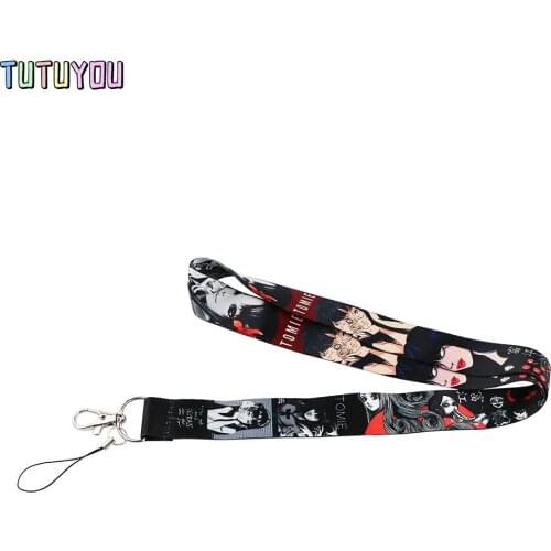 PC3017 Horror Woman Lanyards Id Badge Holder Keychain ID Card Pass Gym Mobile Badge Holder Lanyard Key Holder