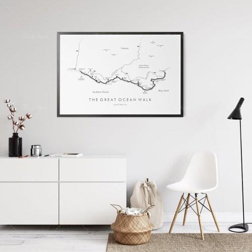 Great Ocean Walk Poster | The Great Ocean Walk Map | Australia Hiking | The 12 Apostles | Relive your Adventures | Trail Map