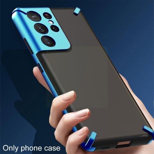Luxury Metal Bumper Silky Full Back Cover For Samsung S21plus Protective Ultra S21 Case Galaxy Phone F9L9