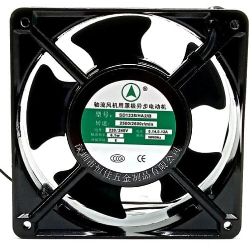 SD1238/HA2/B AC 220V 0.12A 120x120x38mm 2-Wire Server Cooling Fan