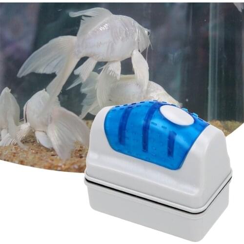 Aquarium Fish Tank Brushes Floating Clean Glass Window Algae Scraper Cleaner Brush Magnetic Brush Plastic Sponge Moss Remover