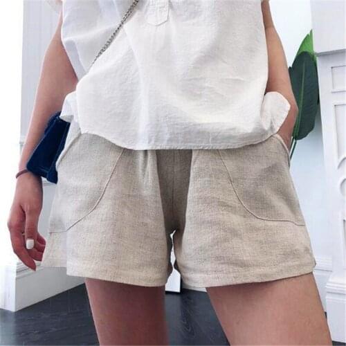 Cotton and Linen Maternity Shorts for Pregnant Women Pants Gravida Clothes Pregnancy Clothing Mother Wear