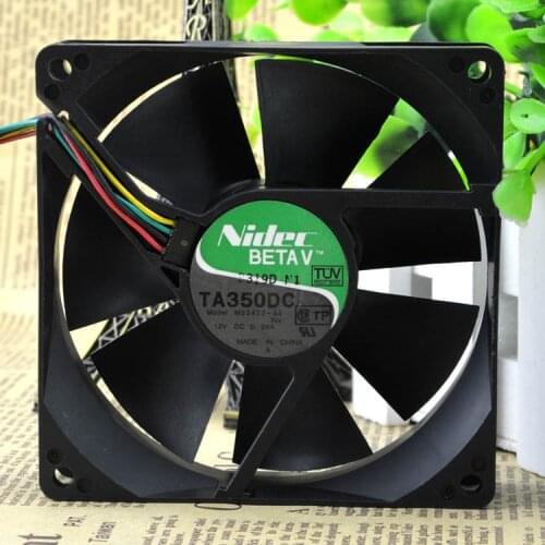 Nidec 9025 TA350DC M33422-35 INV Cooling Fan with 90*90*25MM DC12V 0.29A 4 Wires