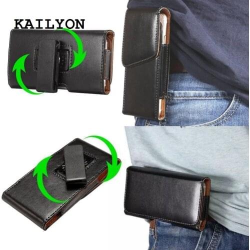 360 Rotation Belt Clip Holster PU Leather Pouch Case Cover for Oukitel K10000 5.5 inch Pouch bags Cell Phone Accessories