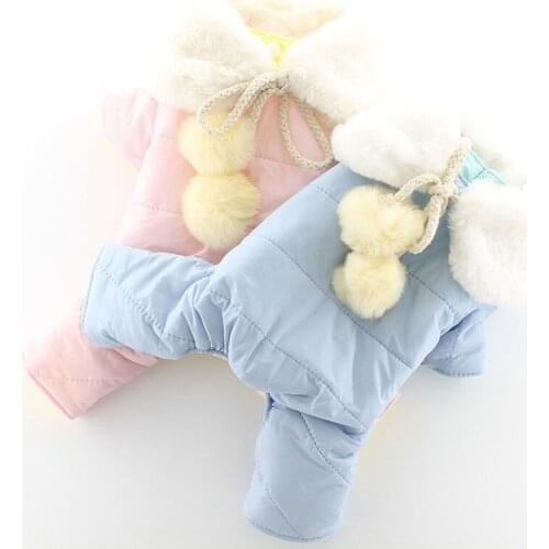 High Quality Cute Soft Winter Dog Clothes Warm Autumn Winter Pet Puppy Cat Costume High Neck Windproof Cotton Padded Jacket