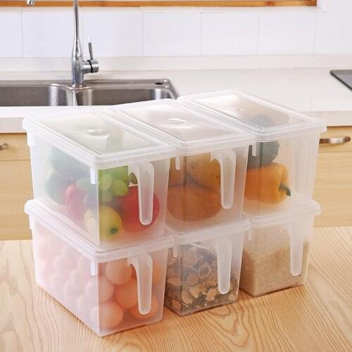 Refrigerator storage box fresh-keeping box egg box handle can be superimposed on household appliances kitchen
