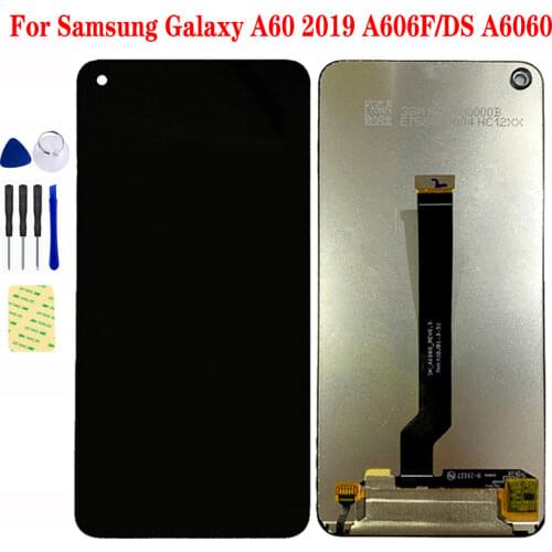 6.3'' AMOLED For Samsung Galaxy A60 A606F/DS A6060 A606FD LCD Display Touch Screen Digitizer Assembly Free Shipping Replace