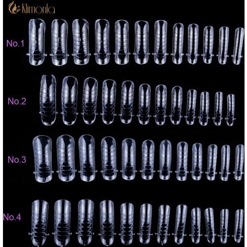 120Pcs Design Extension System False Nail Boxed With Plastic Clip Tip Building Gel Mold Manicure Fake Nails Tool Accessoires