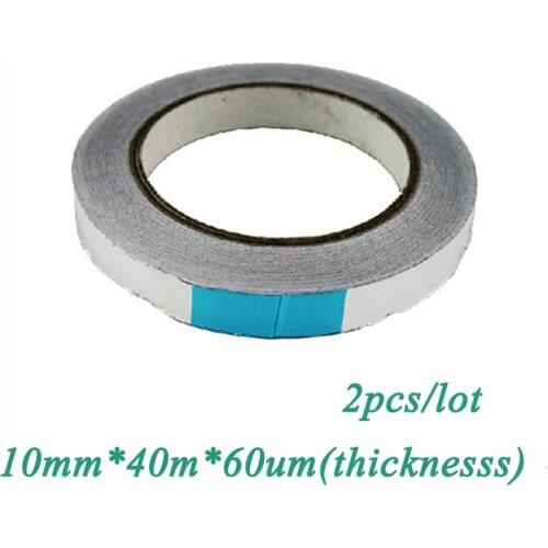 2pcs/lot 10MM*40M*0.06MM Aluminum Tapes Aluminum Foil Tape Aluminum Adhesive Tape