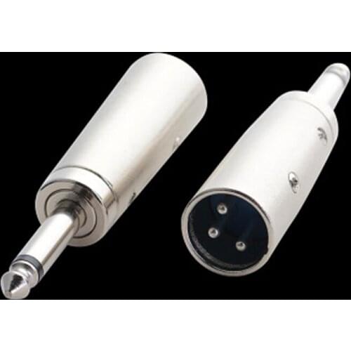Male To Male Adapter XLR Male To 1/4" 6.35mm Stereo Microphone Mic TRS Adapter Converter