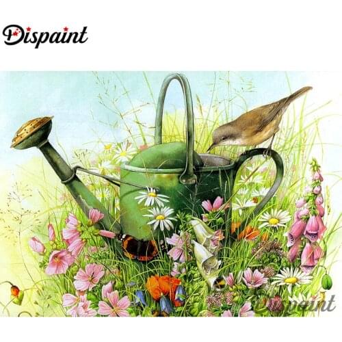 Dispaint Full Square/Round Drill 5D DIY Diamond Painting "Birds and flowers" 3D Embroidery Cross Stitch Home Decor Gift A10147