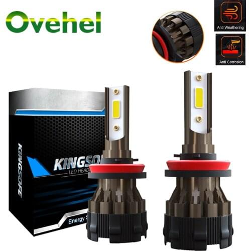 OVEHEL H7 LED H4 Car Headlight Bulbs 12V 72W 8000LM H1 H11 LED H3 H13 H27 880 9005 9006 Car Light Bulbs Automobiles Auto Lamp