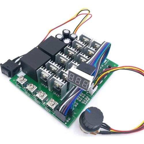 60A 10-55V Digital display PWM speed controller module forward reversal 0~100% adjustable DC motor 12V 24V 36V 48V MAX 100A