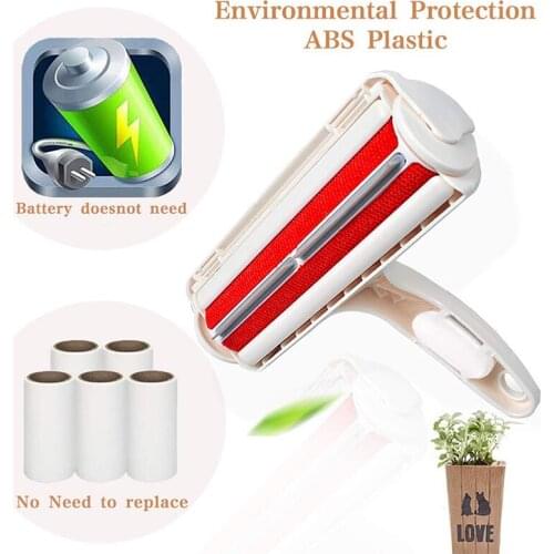 Two-Way Pet Hair Remover Roller Self-Cleaning Lint Pet Hair Remover One Hand Operate Remover Roller Pet Hair Household Cleaning