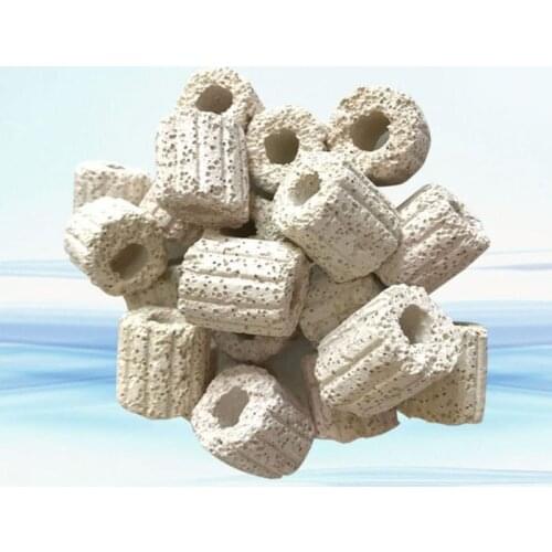 100g 25pcs Aquarium Filter Natural Minerals Ring for Aquarium Filtration Biological Ring Baterial House Fish Tank Filter Media