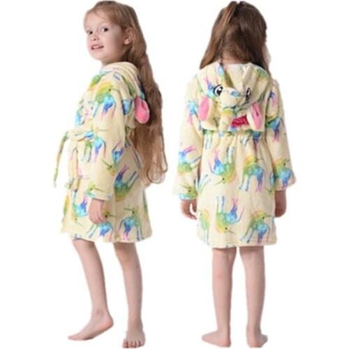 New Kigurmi Unicorn Rainbow Hooded Bathrobe Children Sleepwear Pyjamas Kids Pajama Girls Boys Robes Beach Towels Nightwear