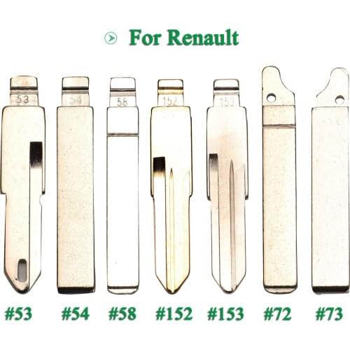 Bilchave 10pcs VAC102/VA2/HU83 Flip Remote Key Blade KD For Lada Renault Megan Dacia Clio Duster #53 #54 #58 #72 #73 #152 #153